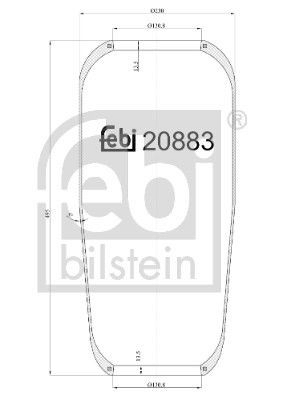 Пневморессора задня Febi 20883 ціна, від 33.50 USD